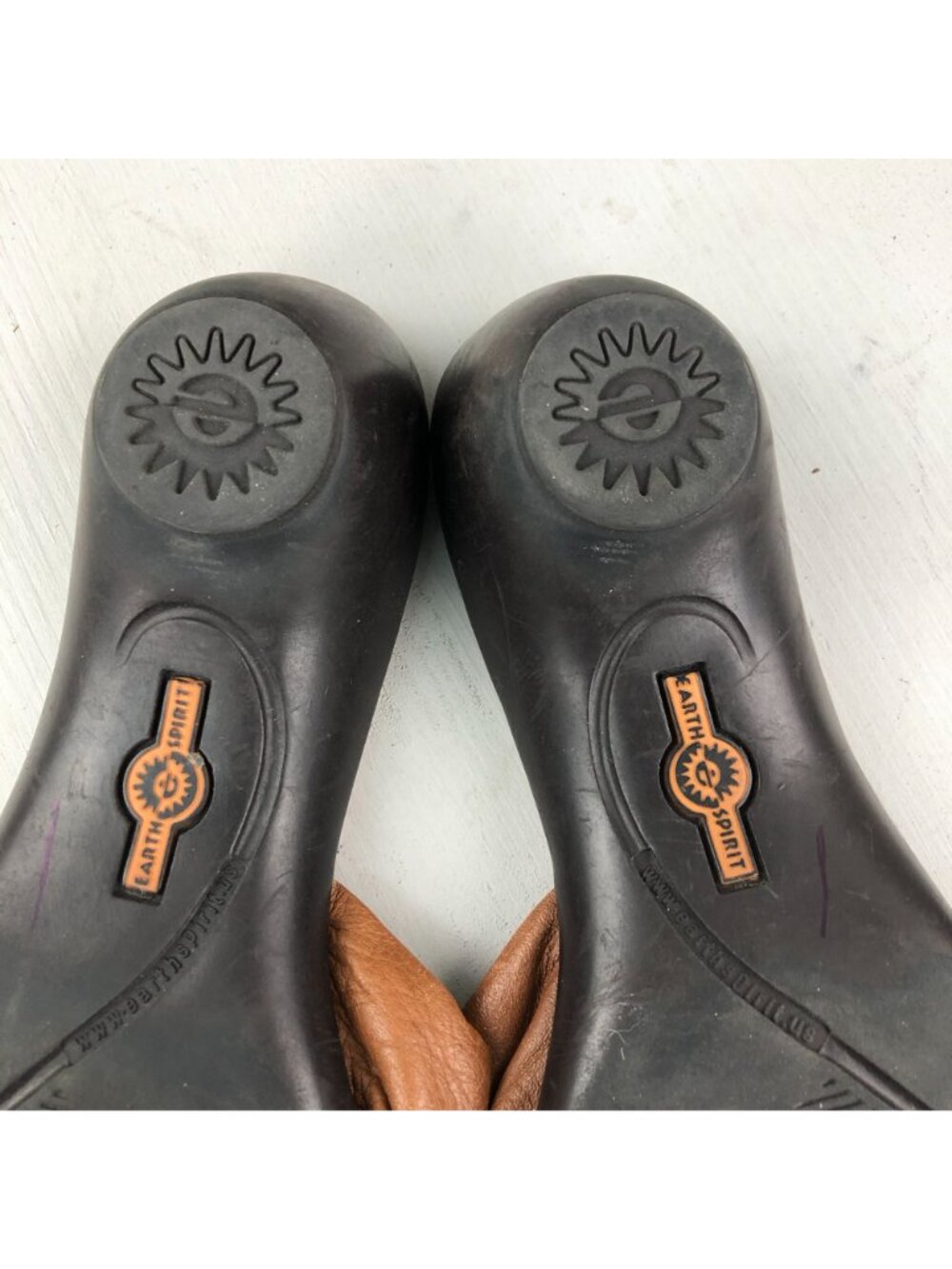 Earth Spirit Women's Size 11 Searcy Brown Leather Open Toe Slip On Sandals - Picture 11 of 12